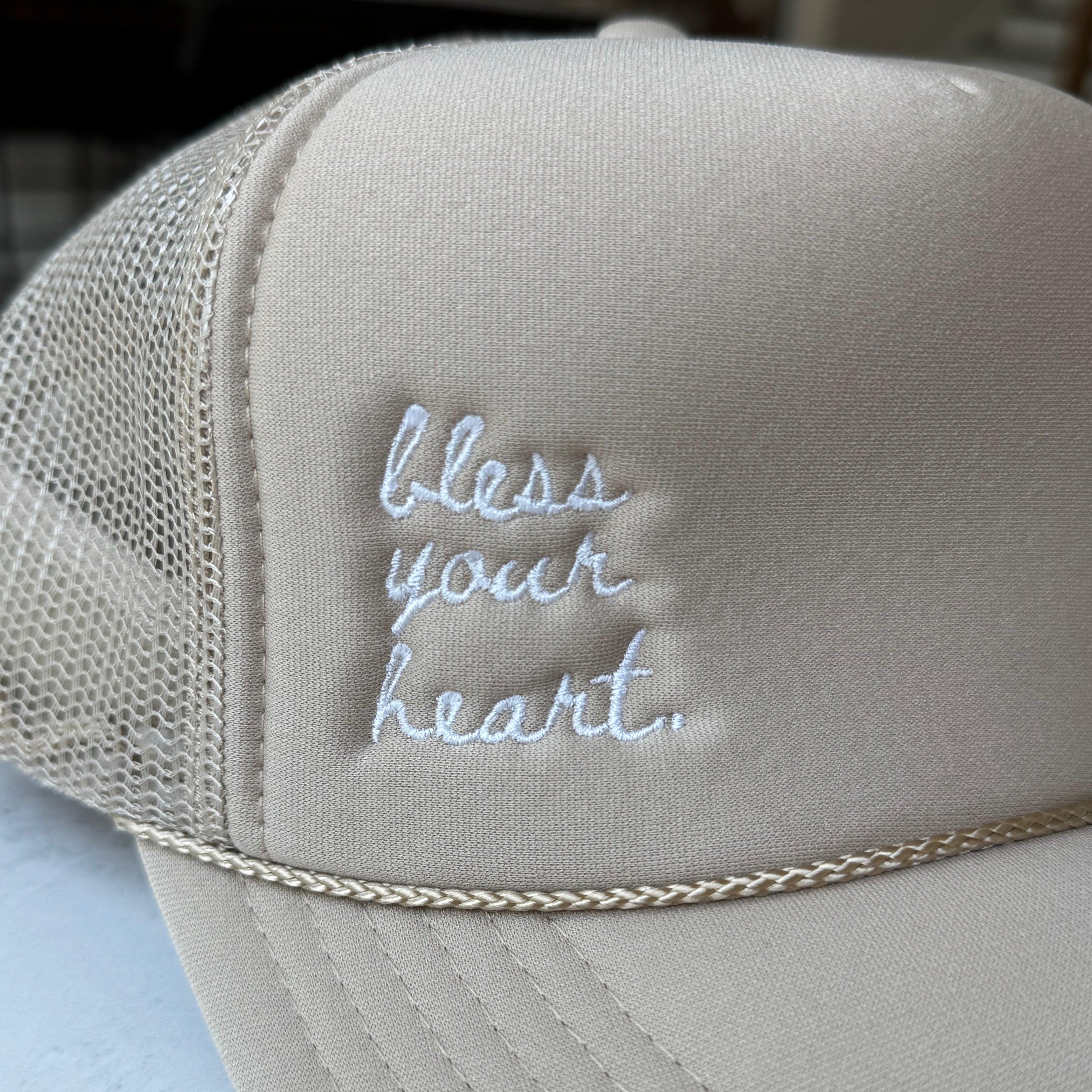 Embroidered Bless Your Heart Trucker Hat