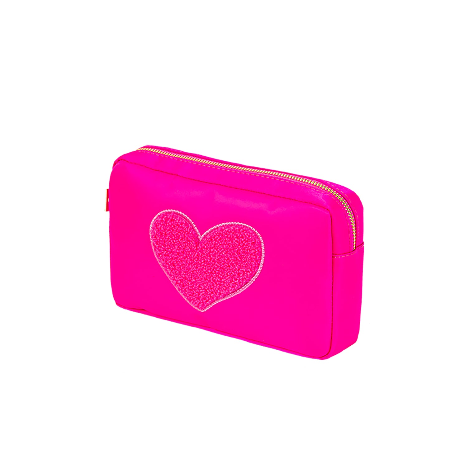 Medium Hot Pink Heart Cosmetic Bag: Hot Pink