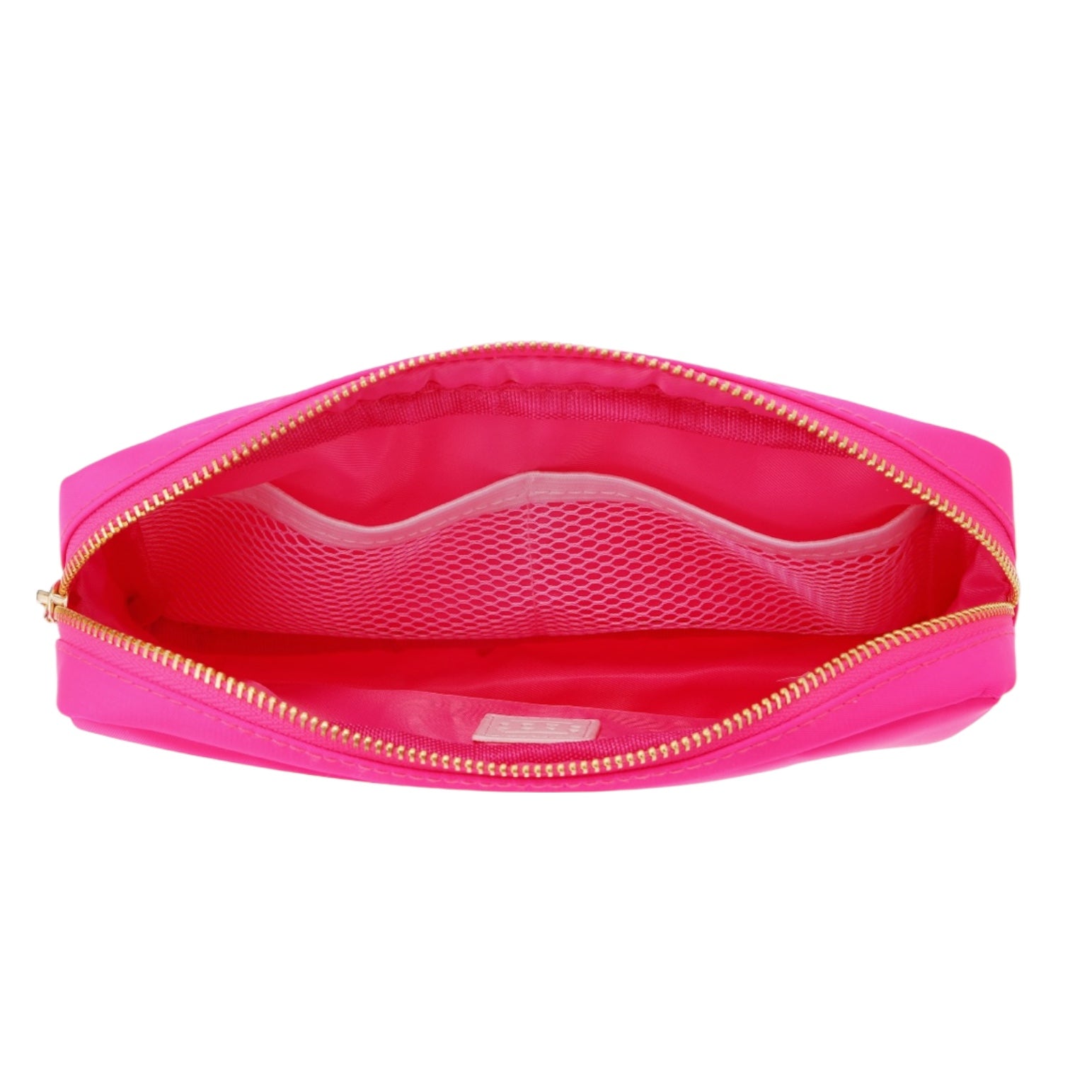 Medium Smiley Beauty Bag: Hot Pink
