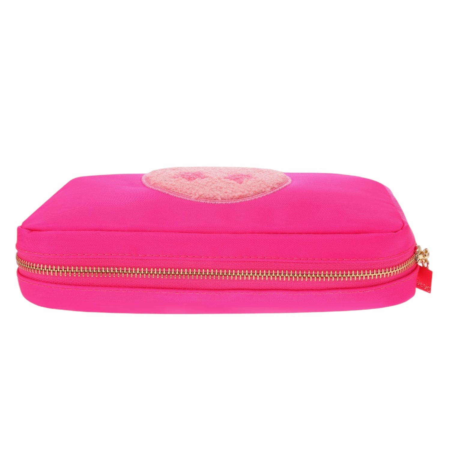 Medium Smiley Beauty Bag: Hot Pink