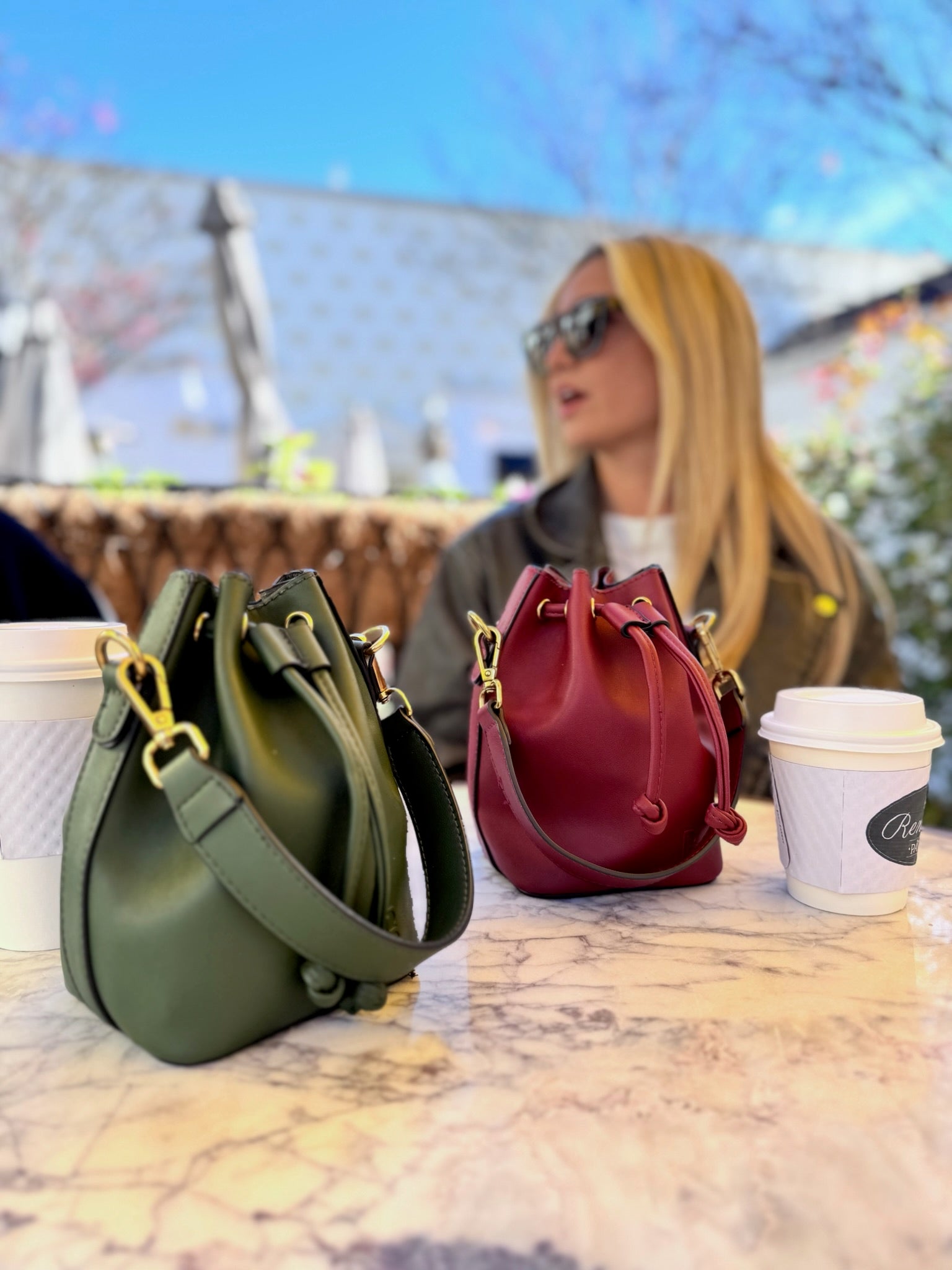 Mini Bucket Bag: Wine