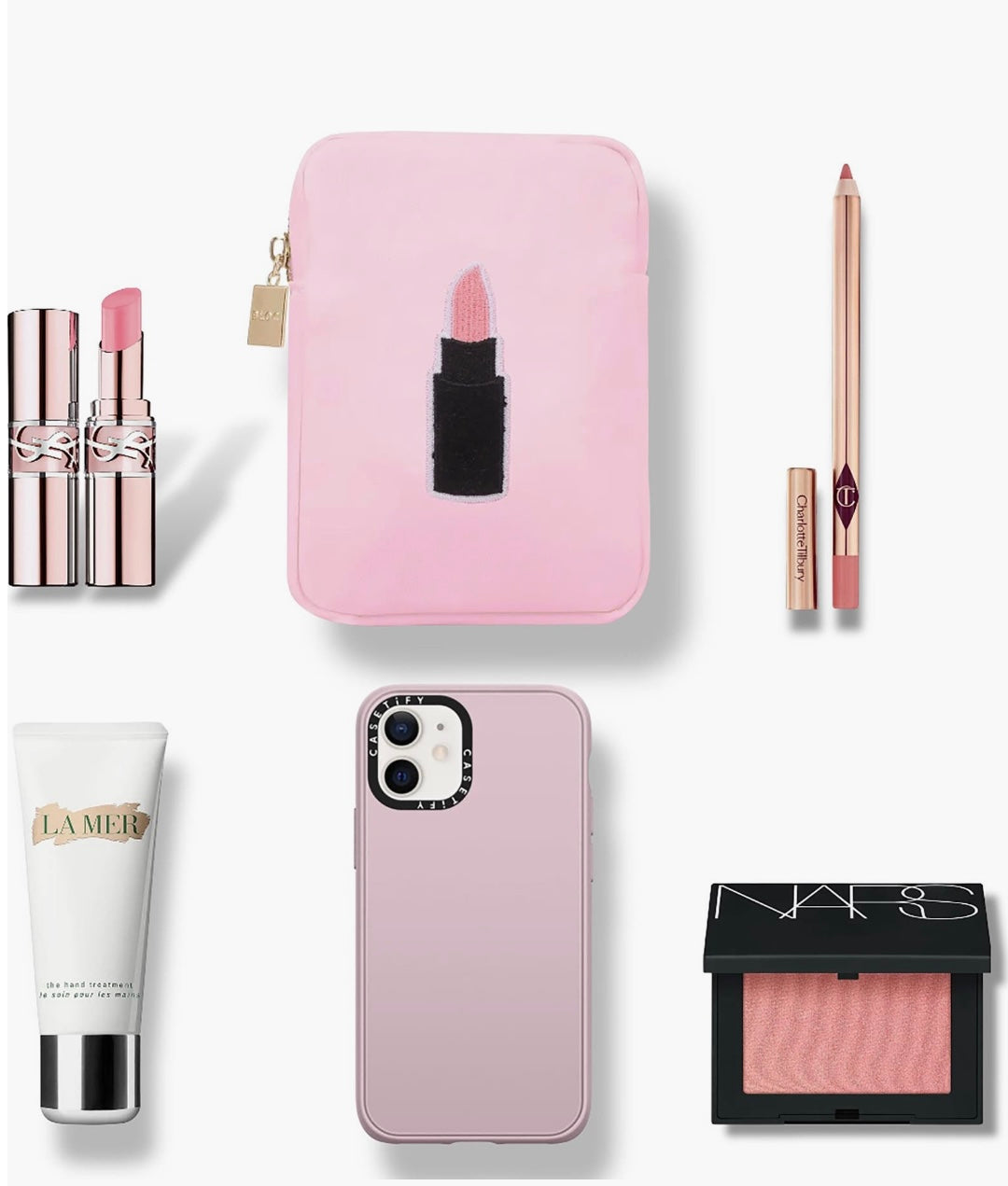 Mini Lipstick Baby Pink Beauty Bag