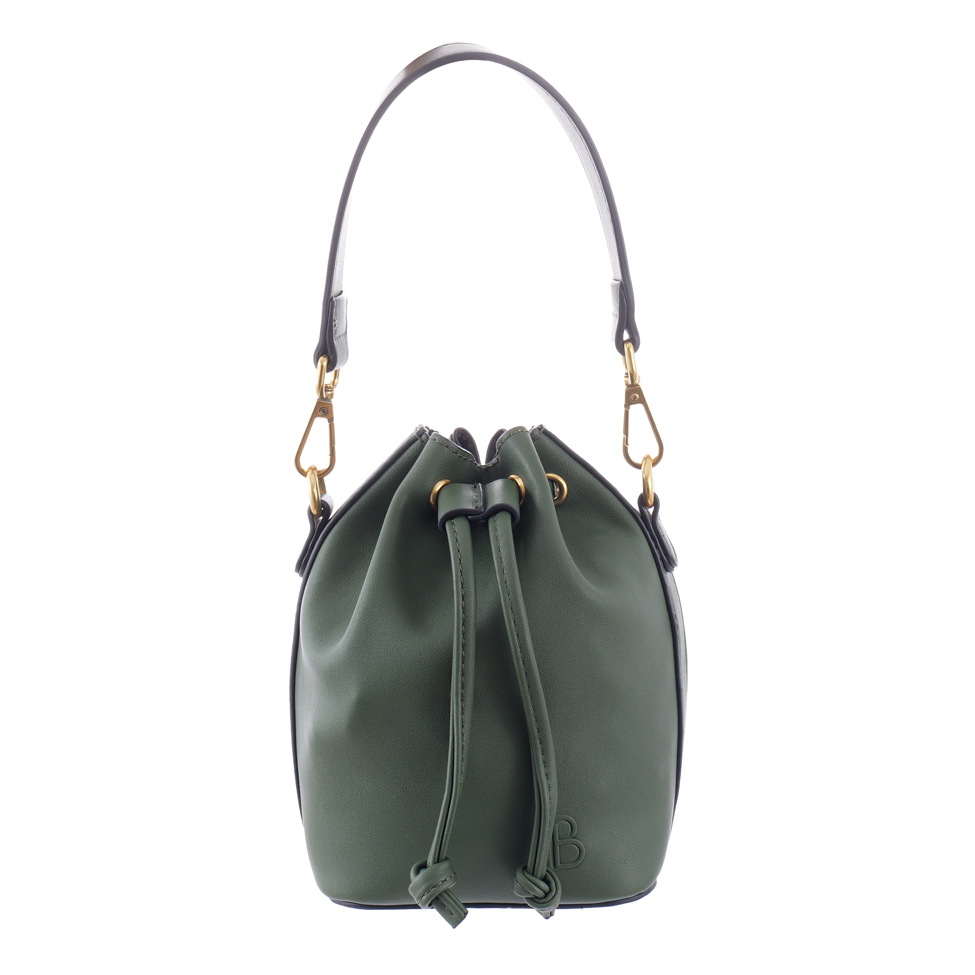 Mini Bucket Bag: Dark Olive