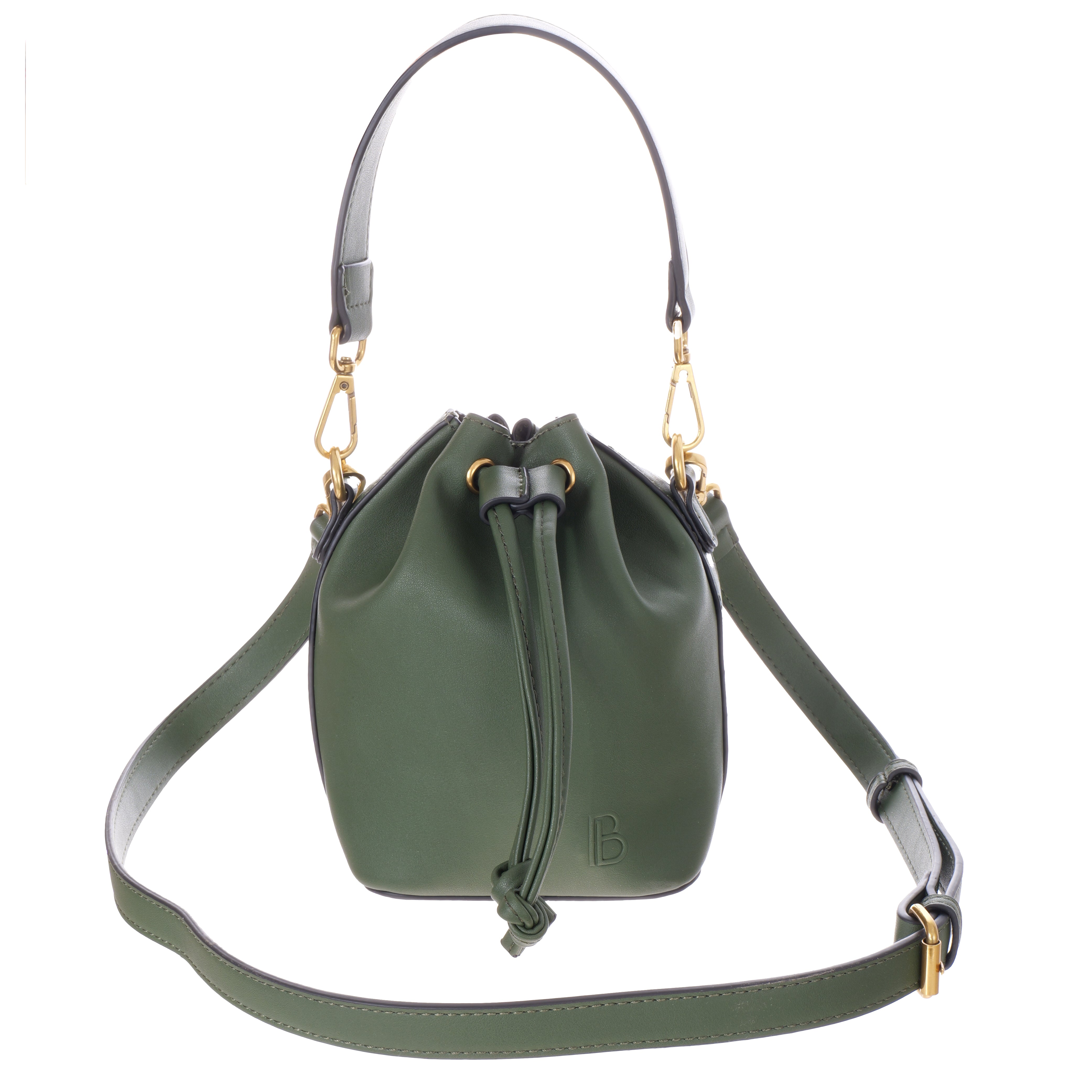 Mini Bucket Bag: Dark Olive