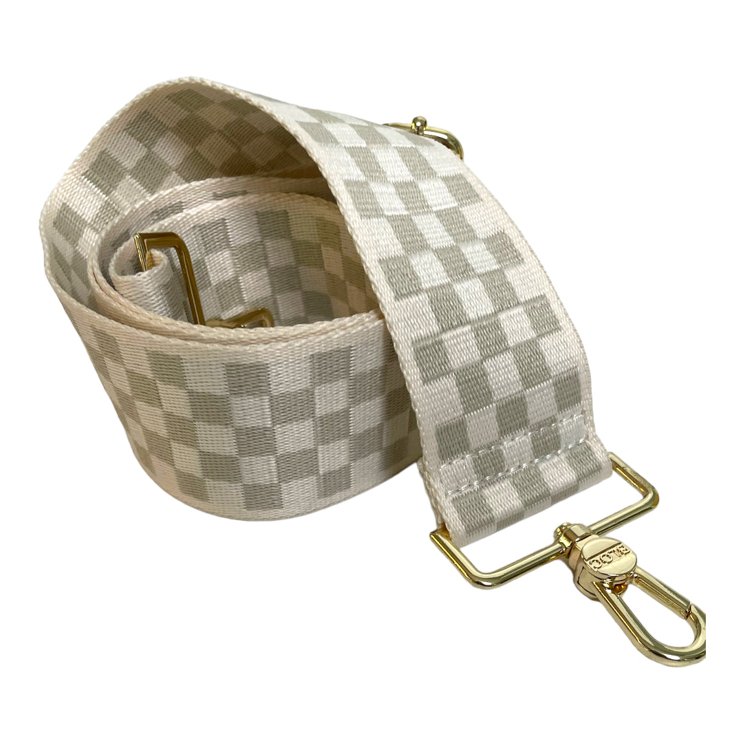 Cream Checkered Strap – Bloc Bags
