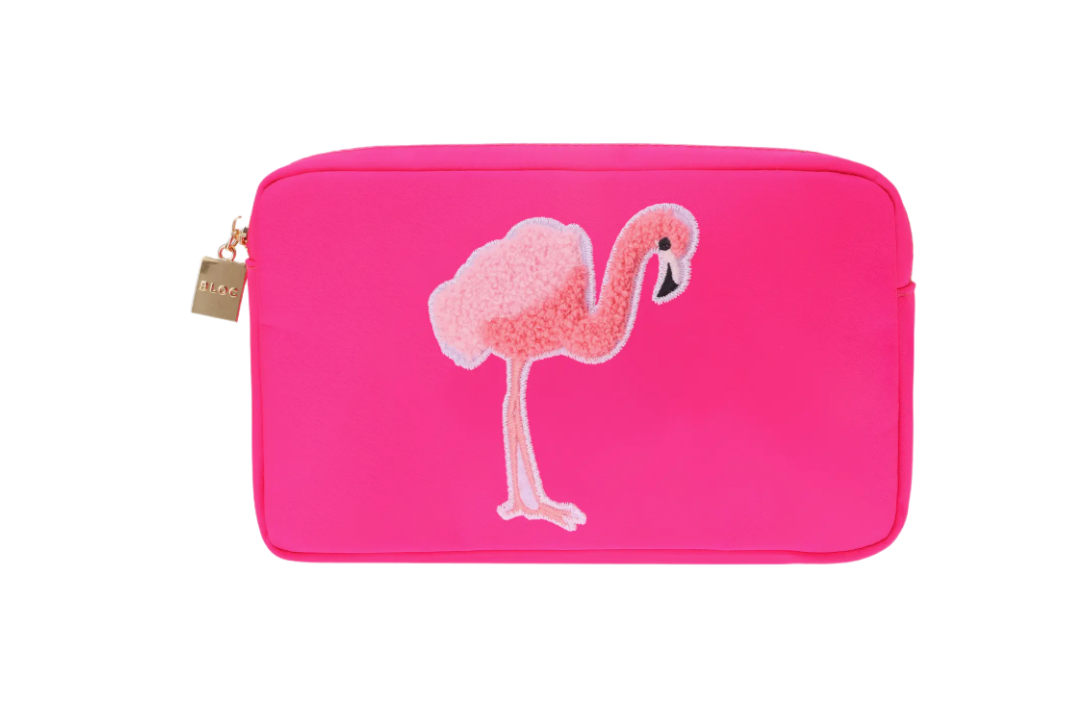 Medium Flamingo Beauty Bag: Hot Pink