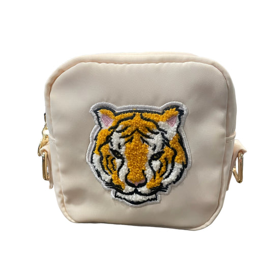 Cream Tiger Wallet Crossbody Bag