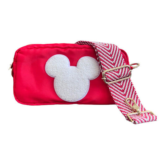 Red Medium Crossbody Mickey Bag: pick with or without strap