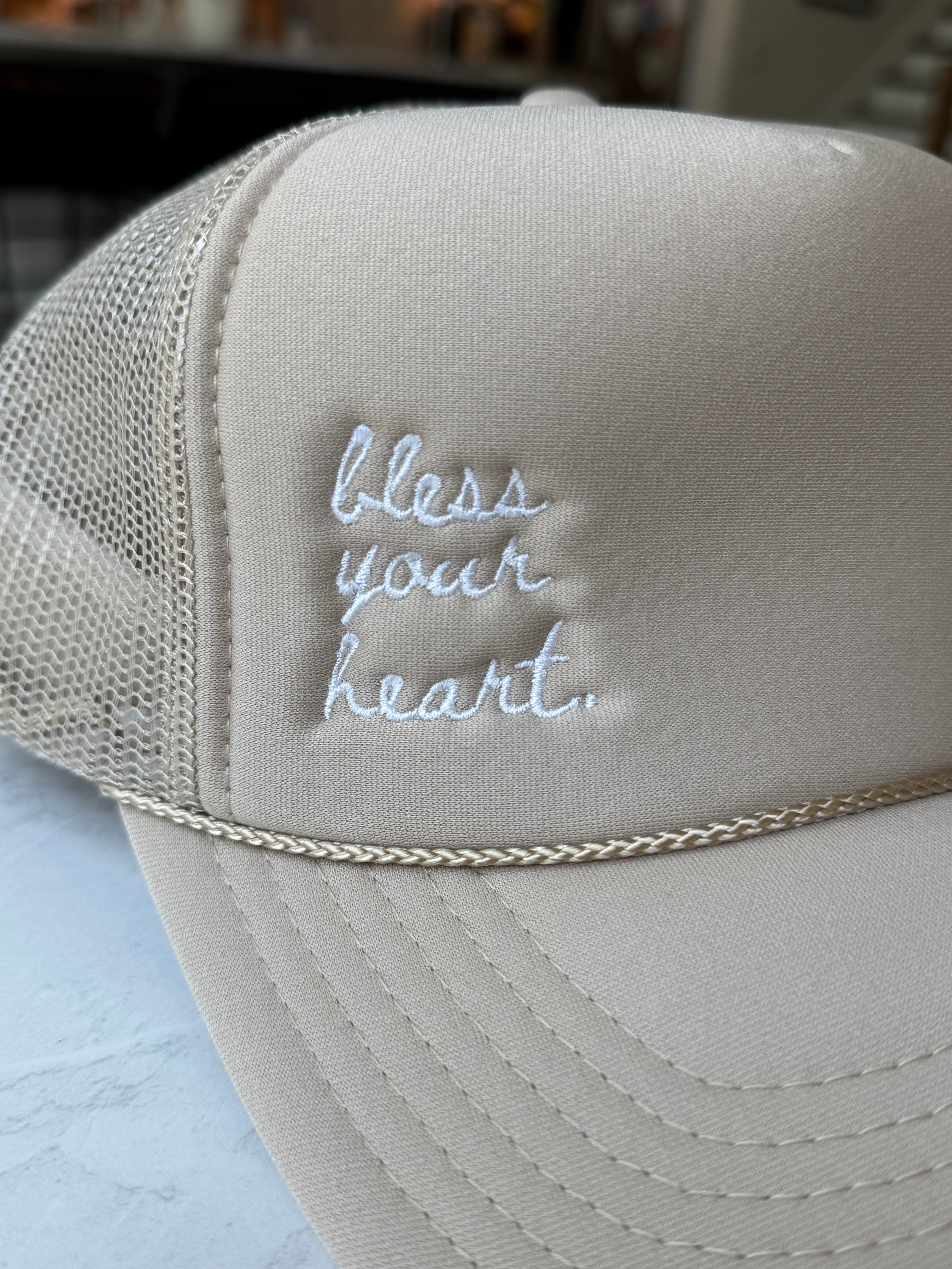 Embroidered Bless Your Heart Trucker Hat