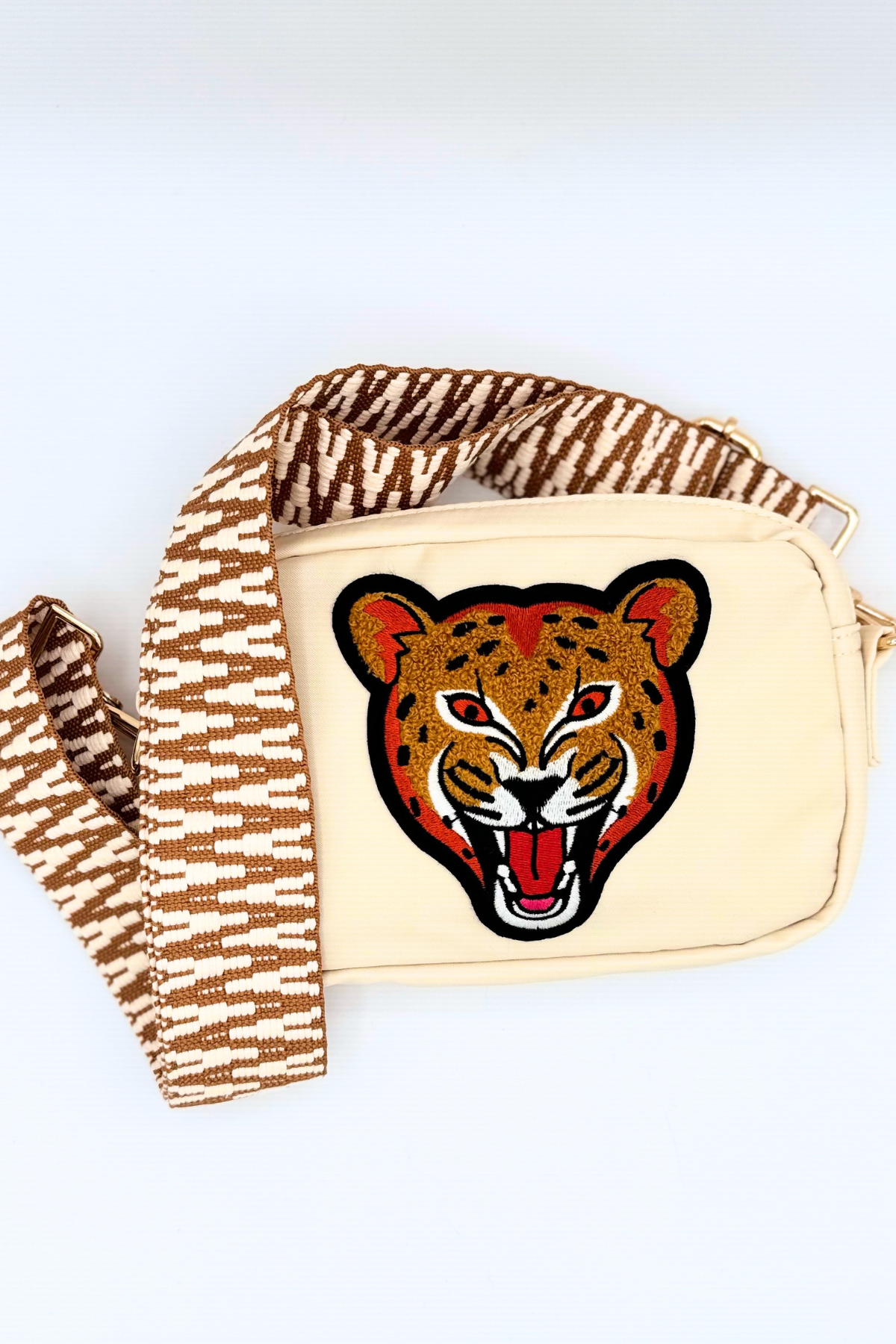 Cream Cheetah Crossbody Bag