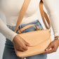 EVERLY BAG : All in one bag, crossbody transforms to top handle evening bag, works with any strap.
