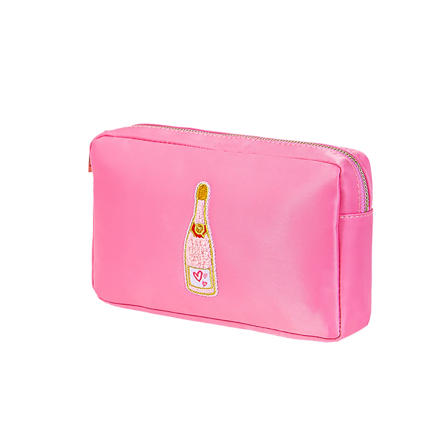 Medium Champagne Cosmetic Bag: Bubblegum Pink