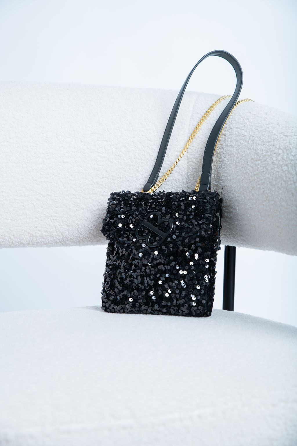 Black Sparkle Crossbody and Clutch Bag