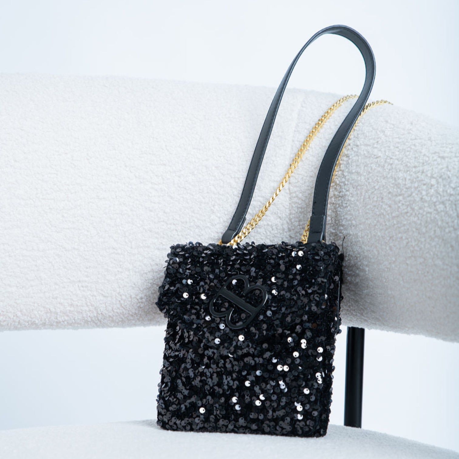 Black Sparkle Crossbody and Clutch Bag