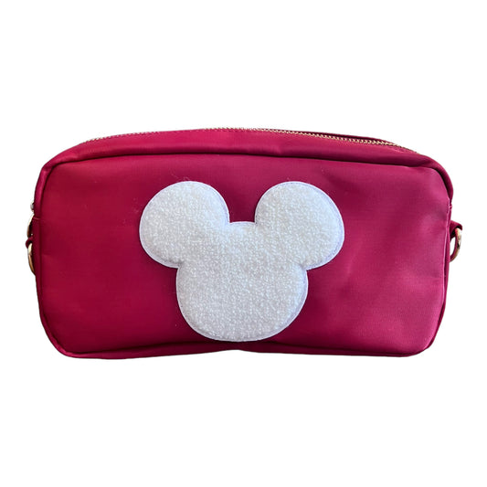 Crimson Medium Crossbody Mickey Bag with Crimson Strap