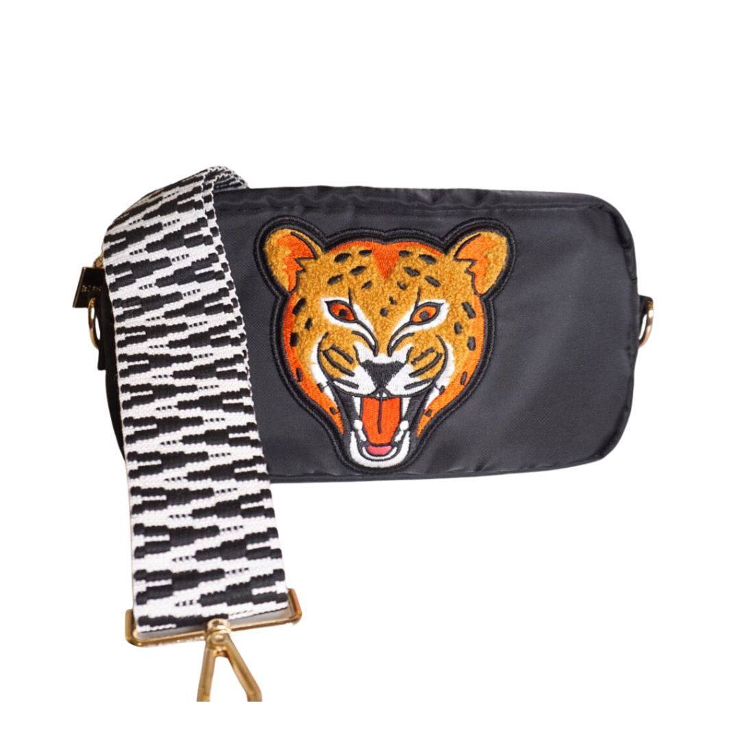 Black Cheetah Crossbody Bag