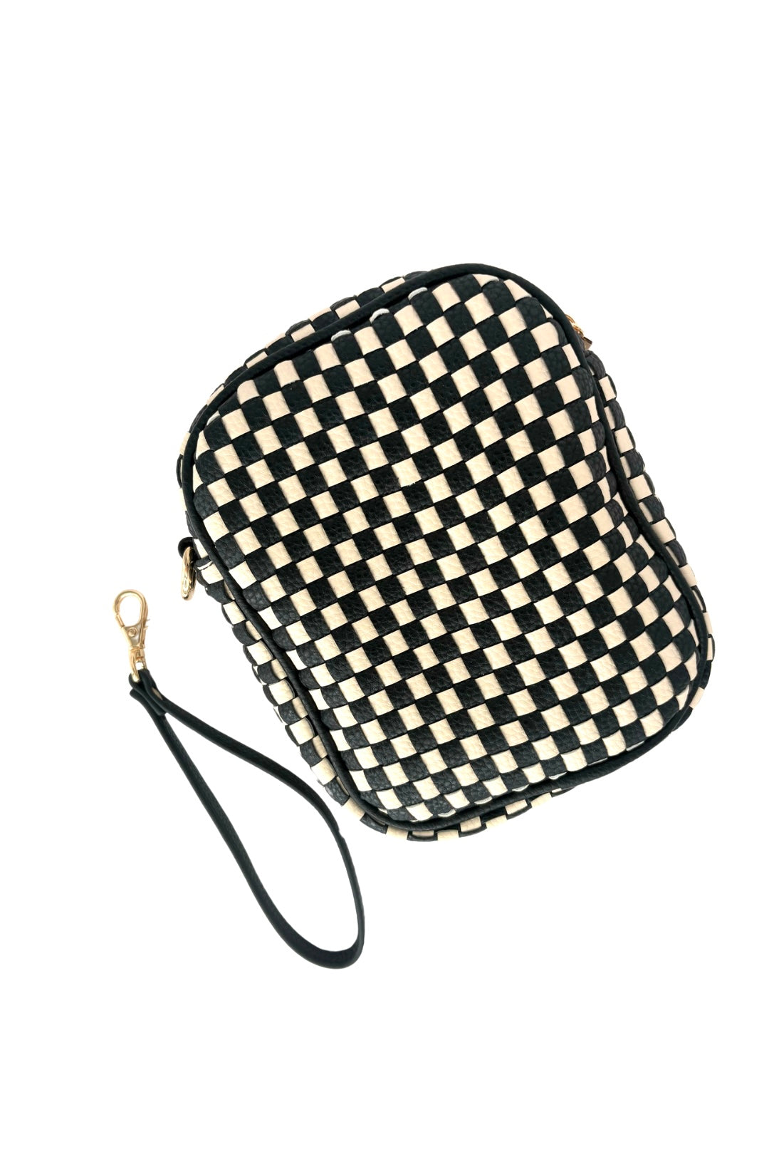 Wristlet: Woven Cream and Black