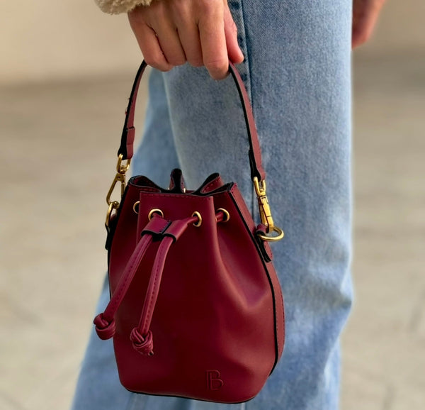 Mini Bucket Bag: Wine