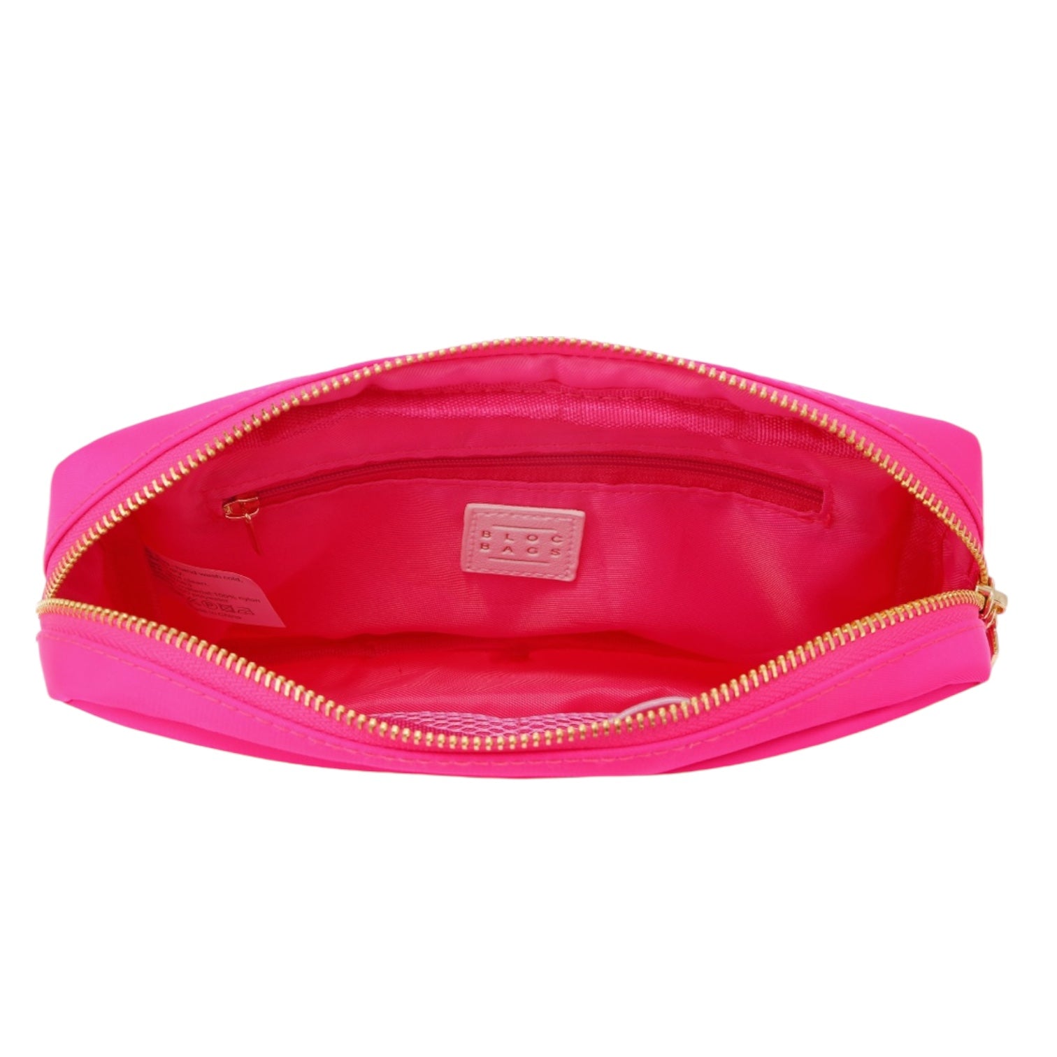 Medium Smiley Beauty Bag: Hot Pink