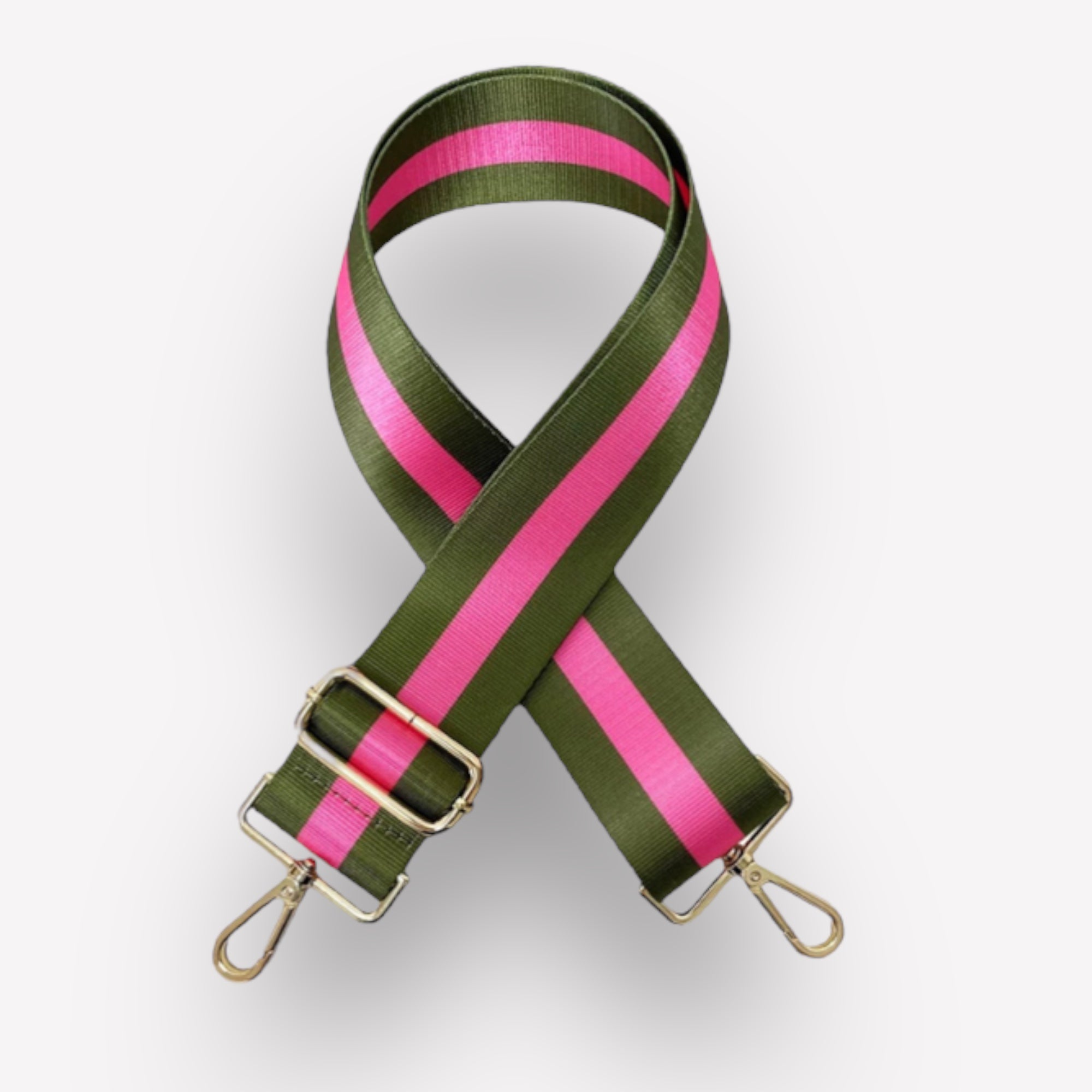 Olive and Pink Stripe Strap