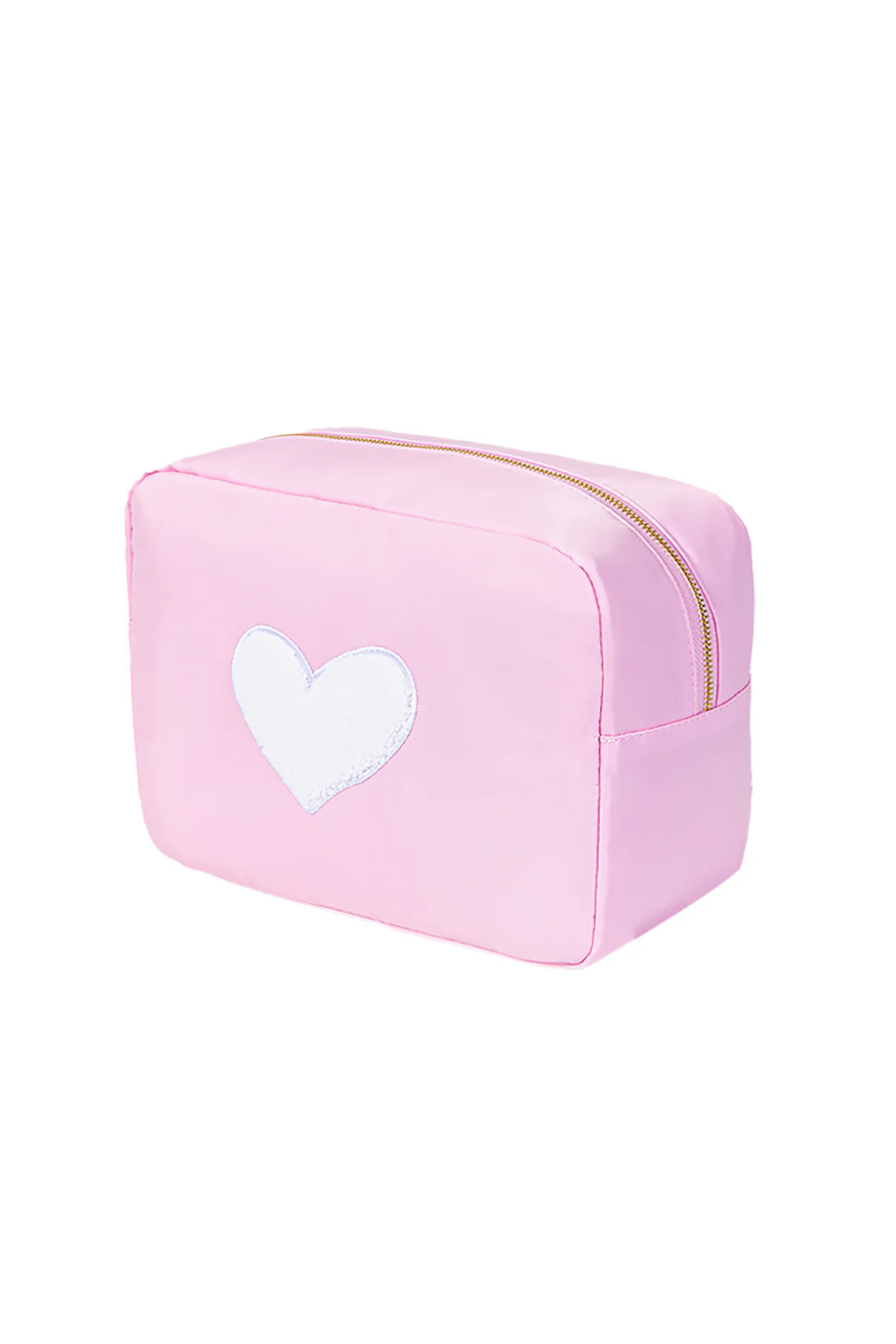 XL Heart Cosmetic Bag: Baby Pink