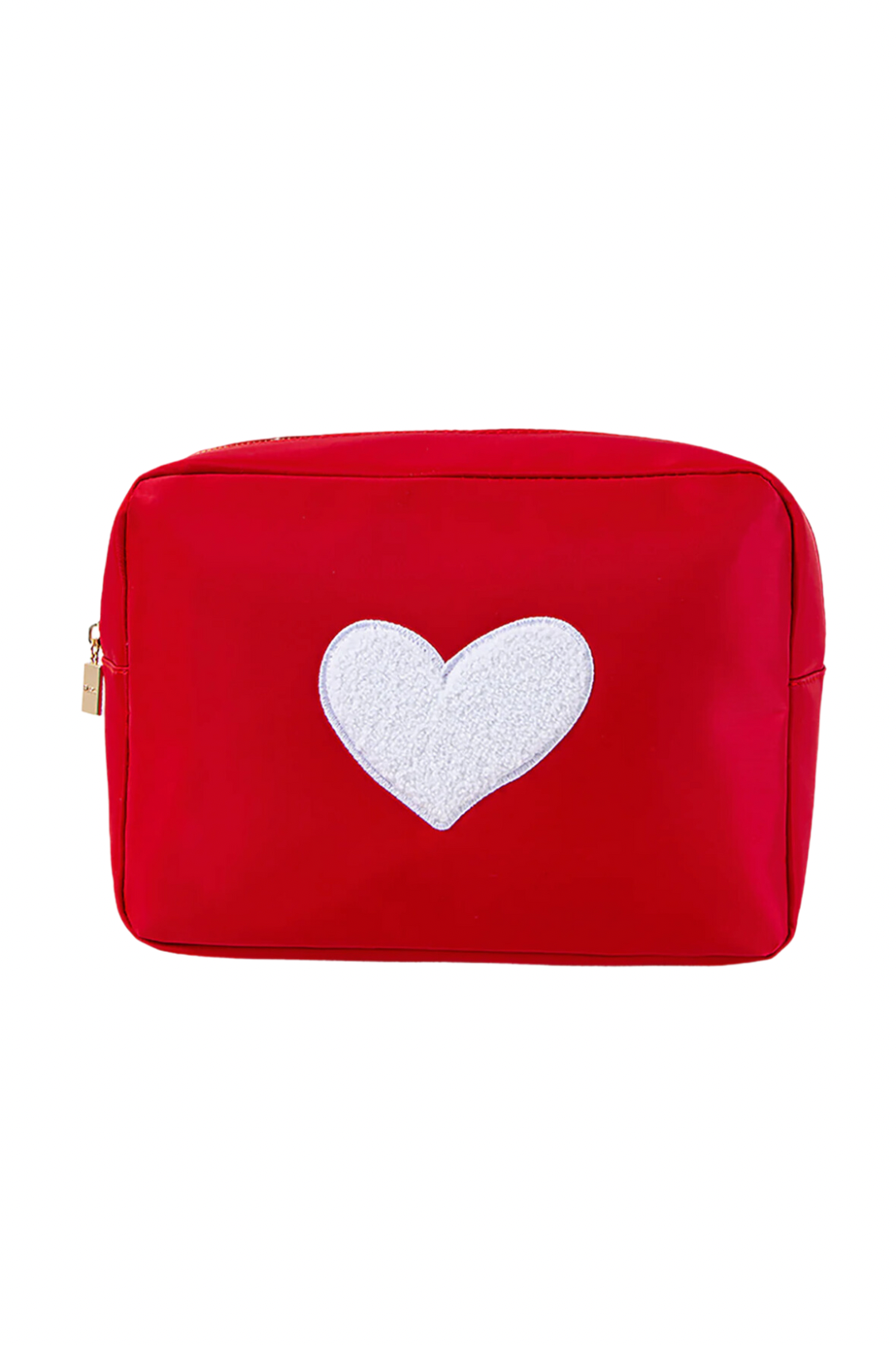 XL Heart Cosmetic Bag: Red