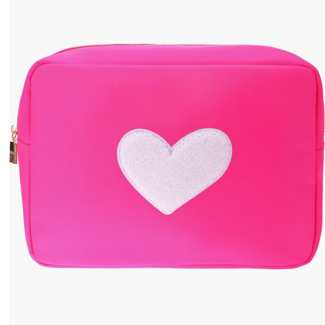 XL Heart Hot Pink Beauty Bag