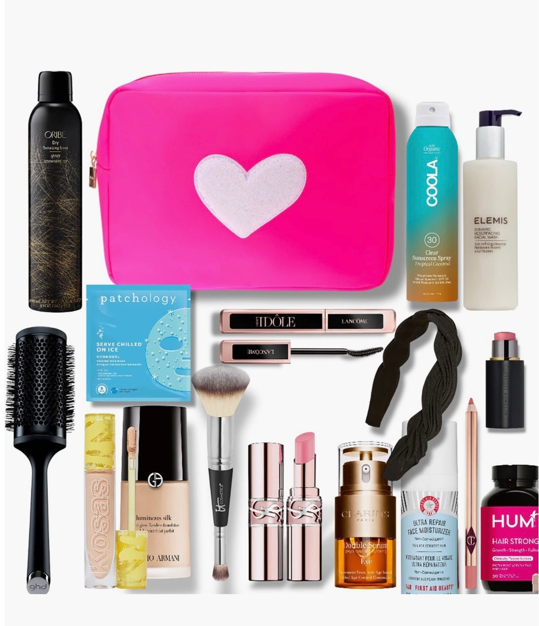 XL Heart Hot Pink Beauty Bag