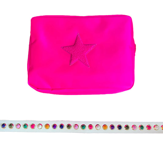 Hot Pink XL with Hot Pink Star Crossbody
