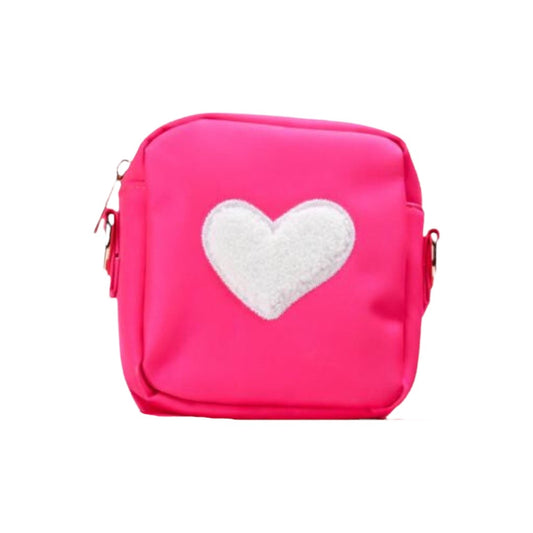 Mini Hot Pink Heart Bag with Hooks