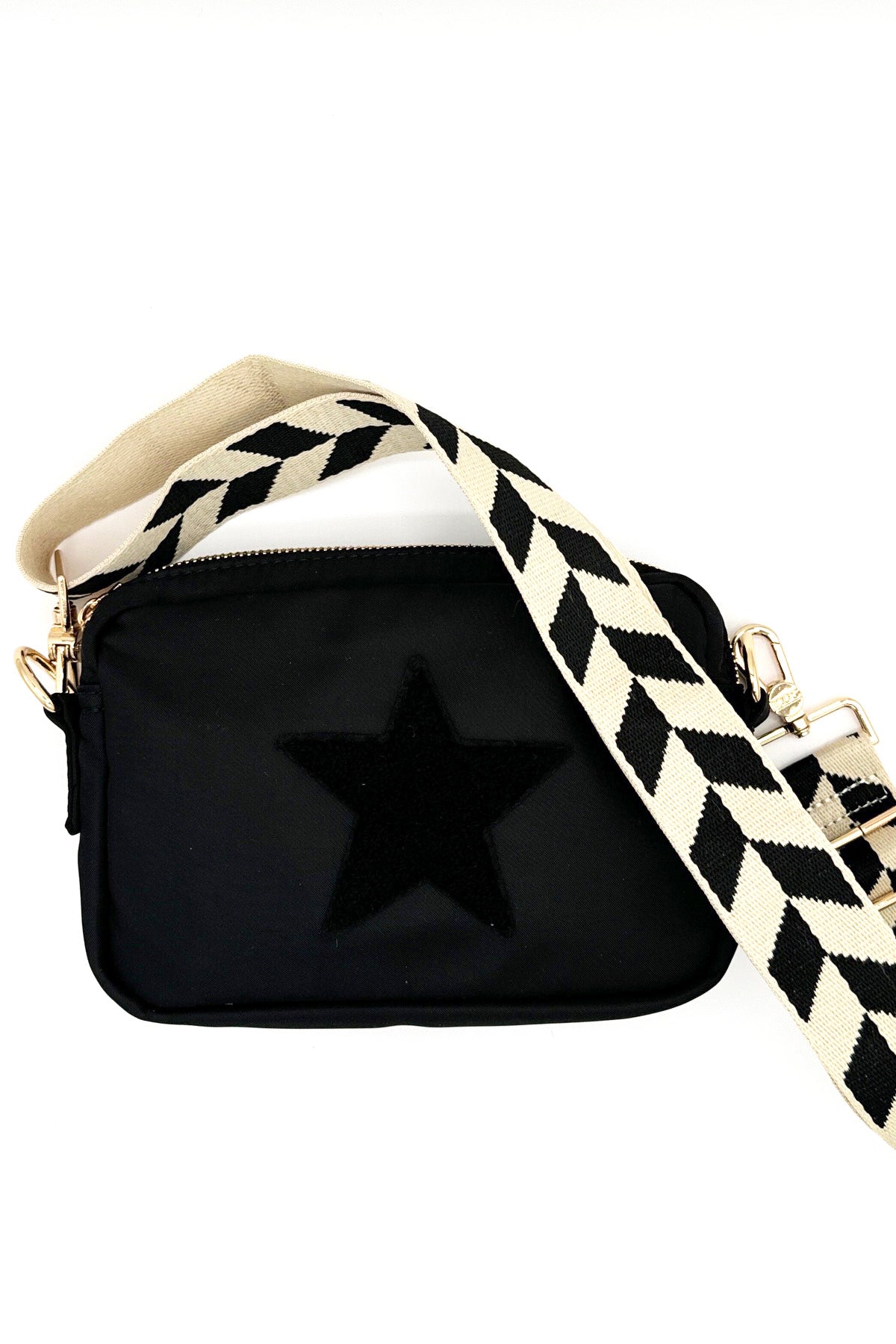 Black Star Medium Crossbody with the Rho Strap