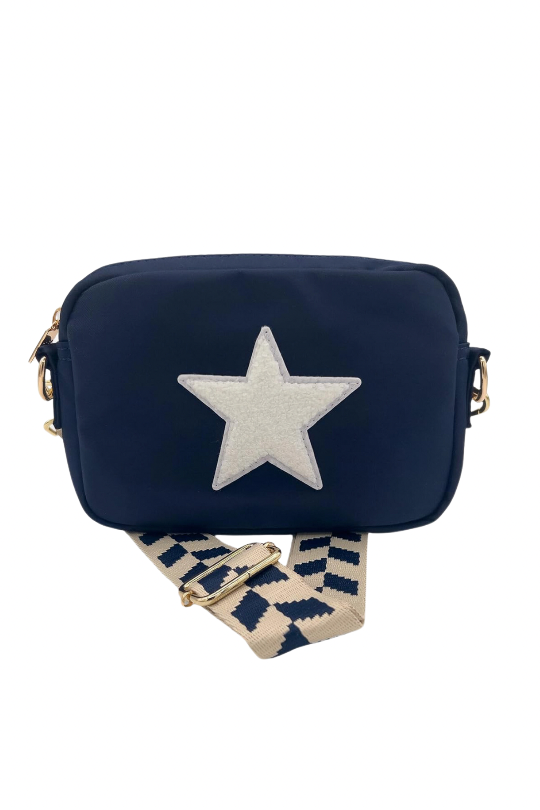 Navy Star Medium Crossbody with the Rho Strap