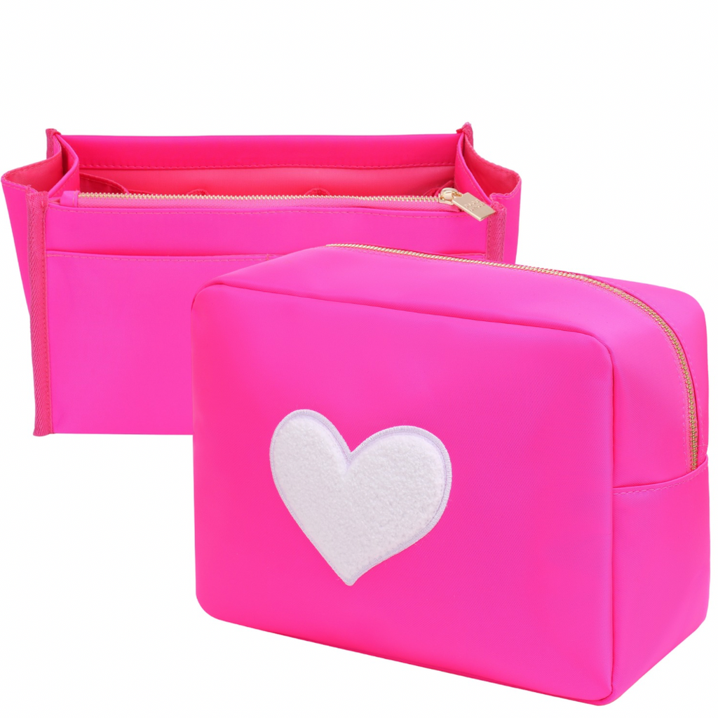 BUNDLE: Hot Pink XL with white heart with pink insert