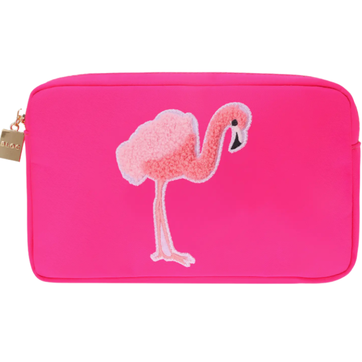 Medium Flamingo Beauty Bag: Hot Pink