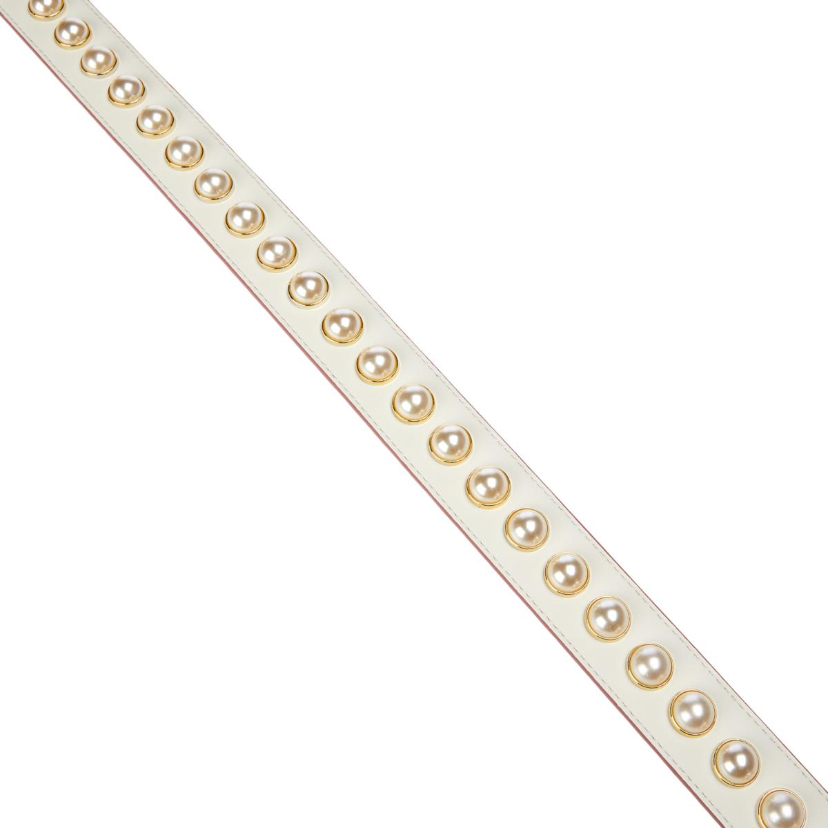 White Pearl Stud Strap