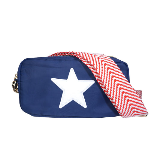 Navy Star Crossbody(pick with or without strap)