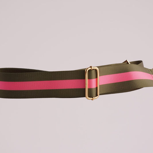 Olive and Pink Stripe Strap