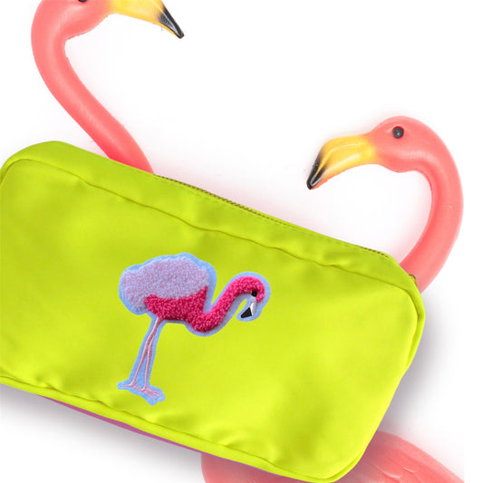 Neon Flamingo Cosmetic Bag