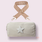Cream Star Crossbody Bag with Neutral Striped strap