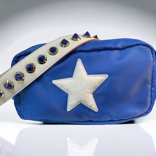Royal Blue Star Bag with Blue Stud Strap